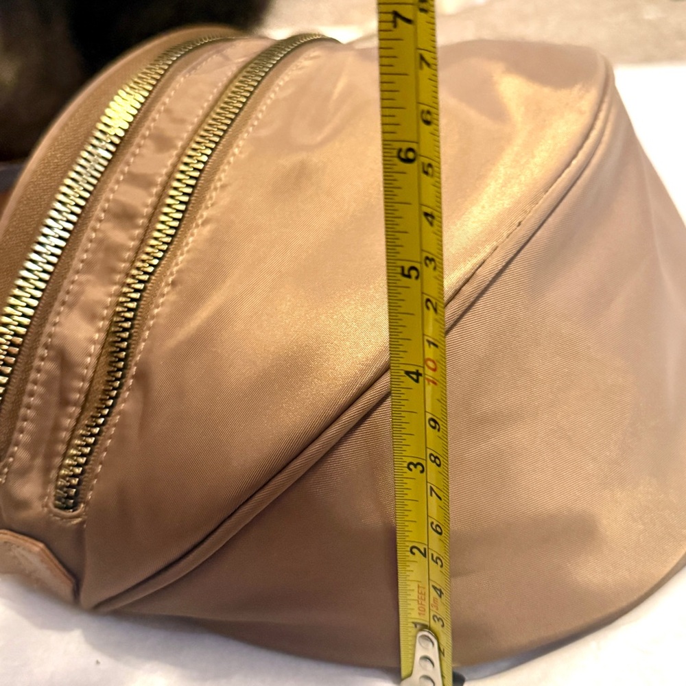 Chocolate Nylon Double Zip Crossbody Bag NWT - Picture 8 of 10